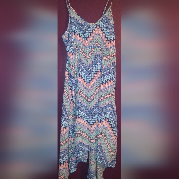 Almost Famous Coral and Blue XL Dress - Picture 4 of 16